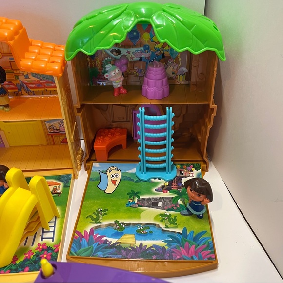 Vintage Dora the Explorer Lot Treehouse Schoolhouse Let's Go Adventure 2005 Pool - Picture 12 of 13
